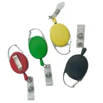 Clips ecuson cu snur retractabil (prindere carabina)