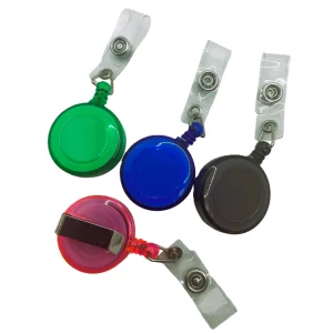 Clips ecuson cu snur retractabil