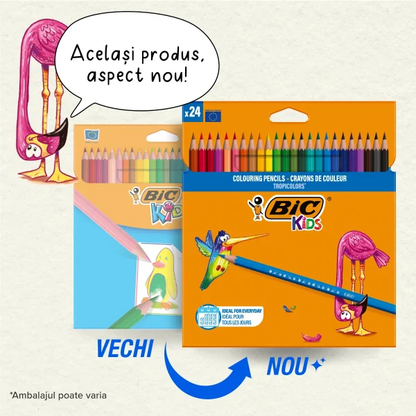 Creioane color Bic Tropicolors 18 cul. - imagine 4