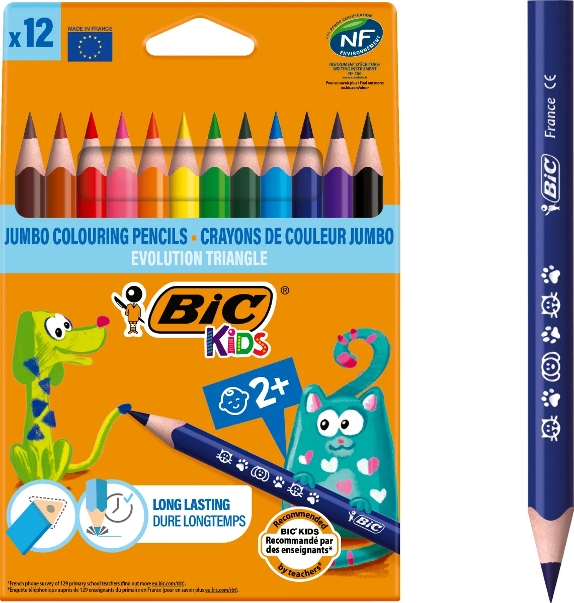 Creioane color Bic Triangle 12 cul.