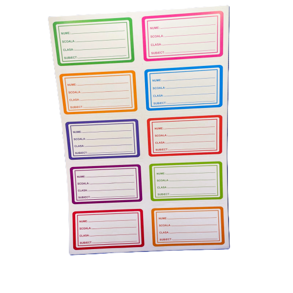 Etichete scolare 10/coala A4 20/set