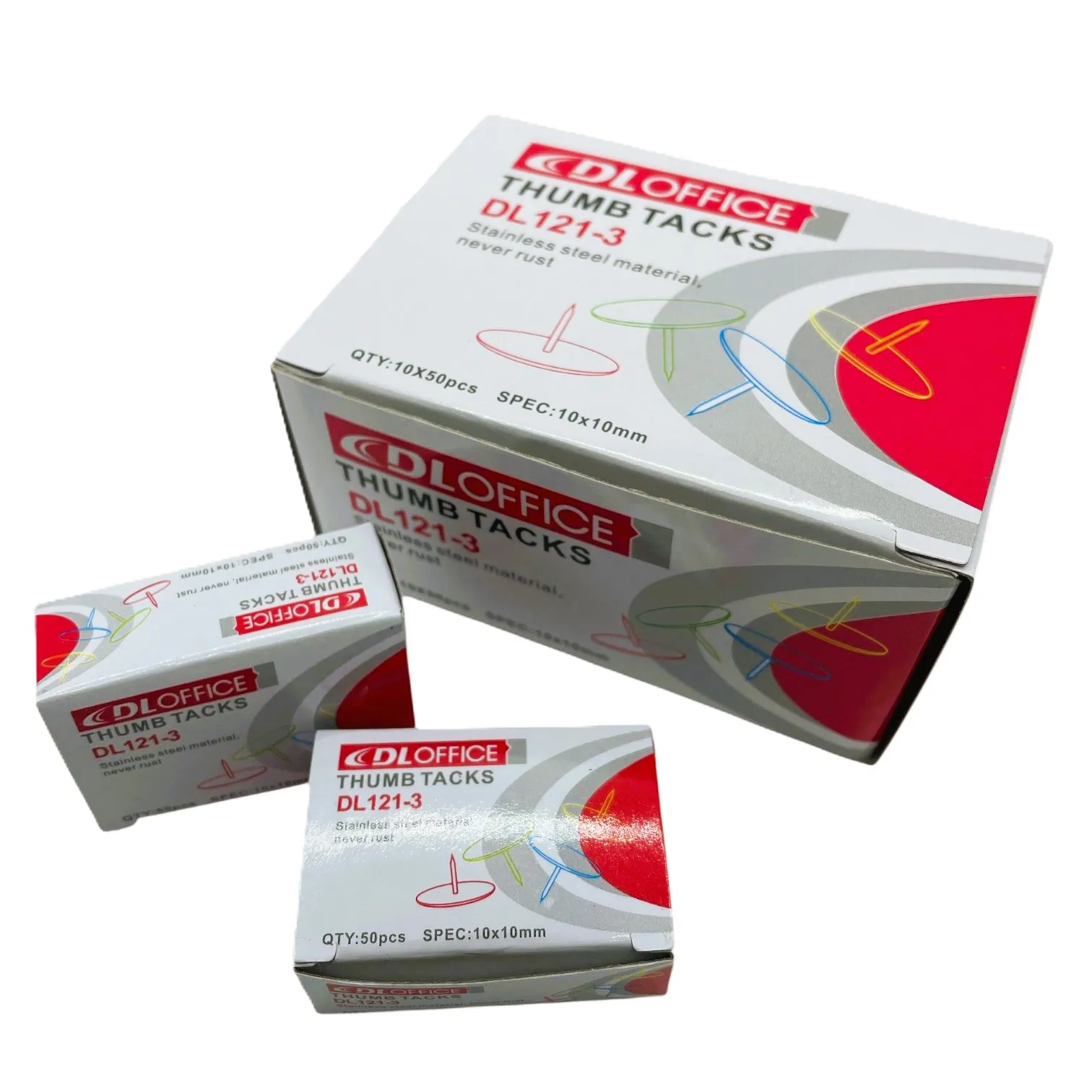 Pioneze colorate 50pcs/cut - imagine 2