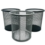 Suport pix plasă metal rotund (mesh) negru/argintiu