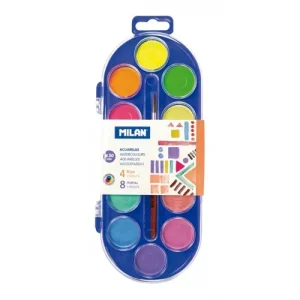 Acuarela  pastila 30mm Milan 12 cul