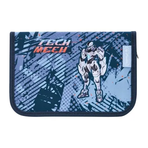 Penar echipat Herlitz 31 piese, 2 clape, motiv Tech Mech