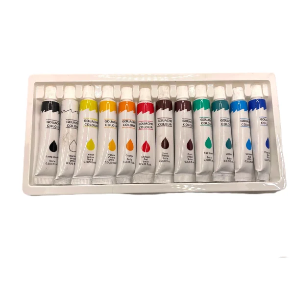 Tempera Gouache 12x9ml - imagine 2