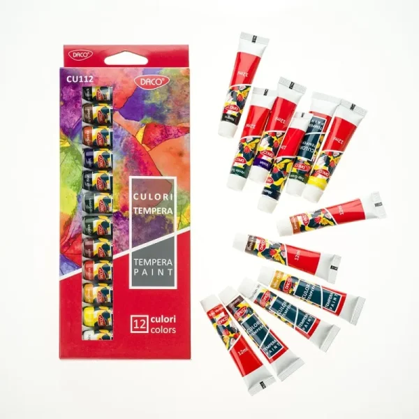 Tempera DACO Water 12 x12ml - imagine 2