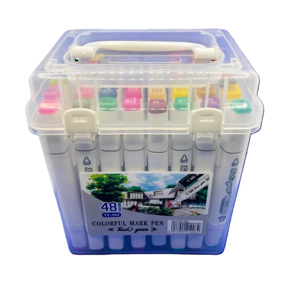 Carioca profesionale 48pcs. cu 2 capete, in cutie pvc