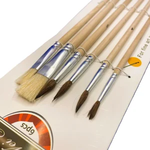 Pensule 6/set (varf par de ponei)