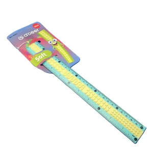 Rigla color cu grip 30 cm