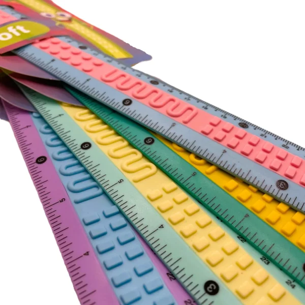 Rigla color cu grip 30 cm - imagine 2