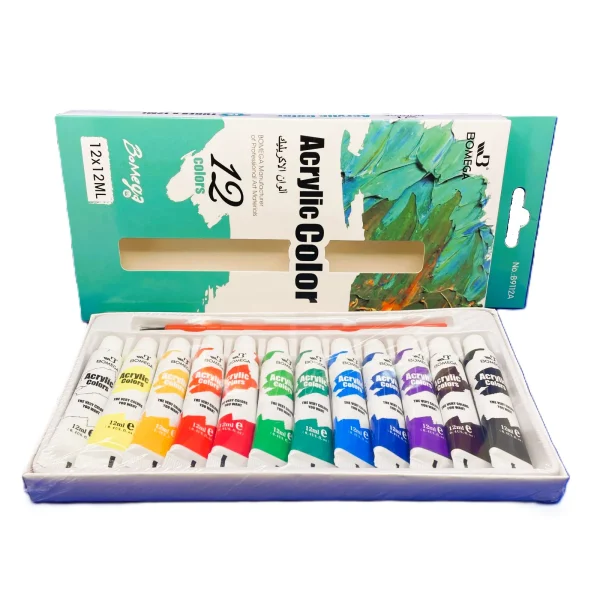 Tempera Bomei Acrylic 12 x12ml - imagine 2