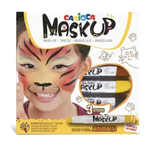 Set pictura pe fata Carioca Mask-Up 3/set - Animals