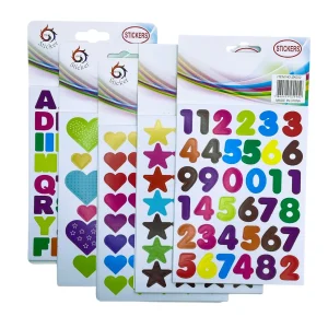 Abtipild 10 folii/set 11x15cm (Litere/Cifre/Inimi/Stelute,Figuri geometrice) 6 modele