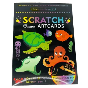 Carte de colorat Scratch 9 pag + creion