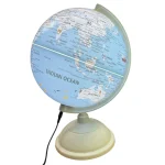 Glob pamantesc iluminat Albastru pastel 20 cm