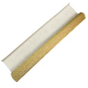 Hartie creponata floristica Auriu metalizat 50x250cm
