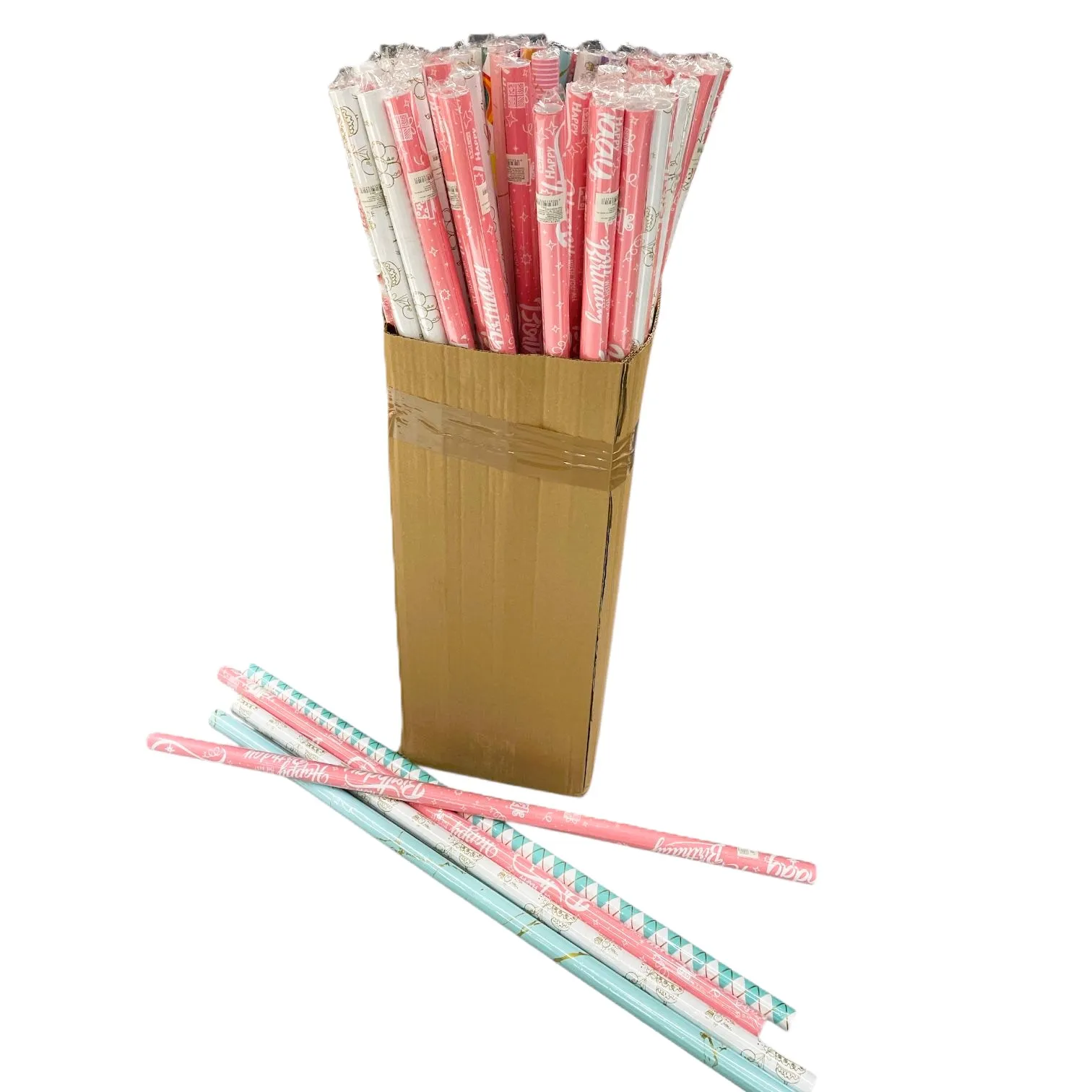 Hartie pentru ambalat 70x100cm ambalata individual (Happy Birthday) - imagine 2