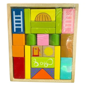 Joc Constructii din lemn 24 piese