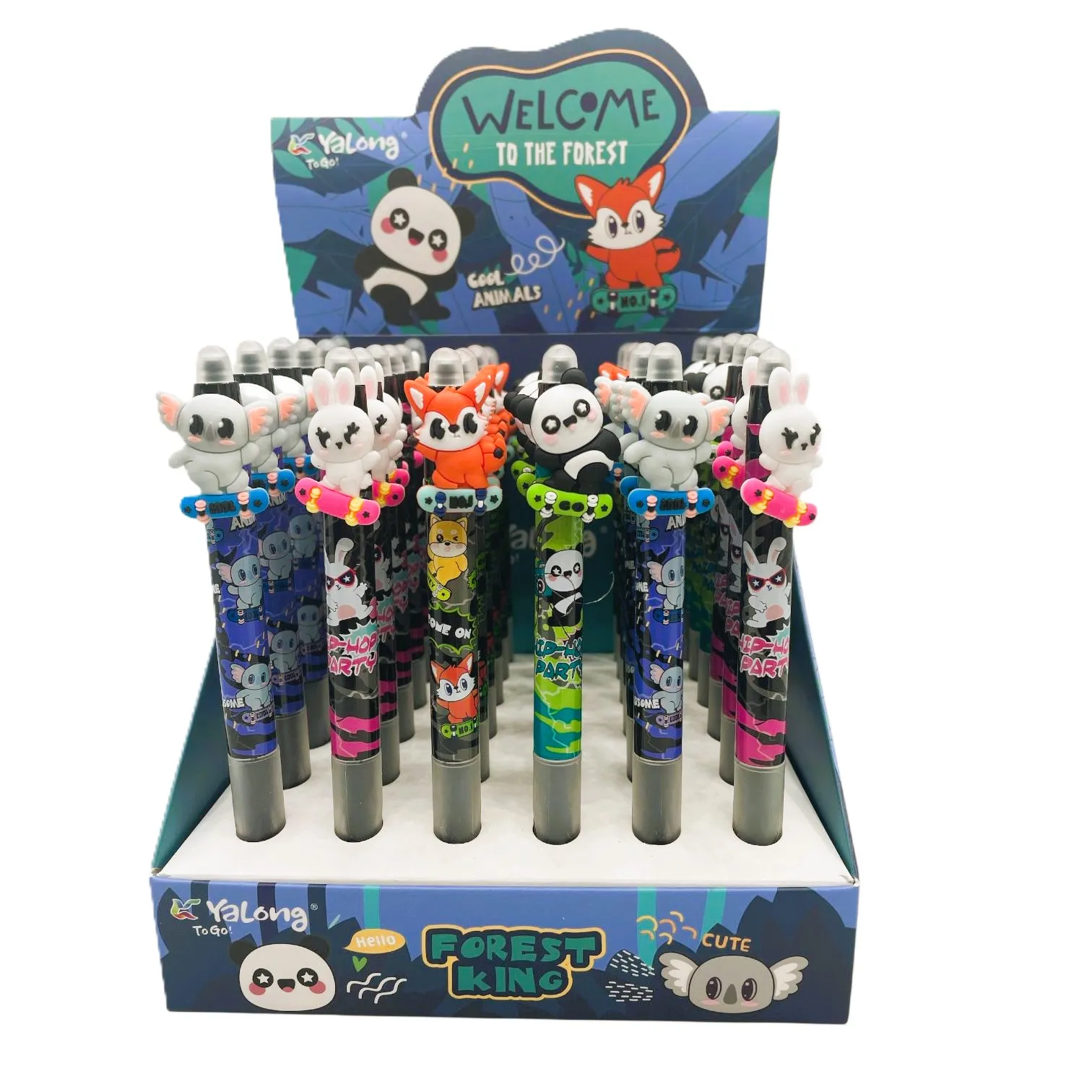 Pix retractabil cu radiera Yalong - Forest - imagine 2