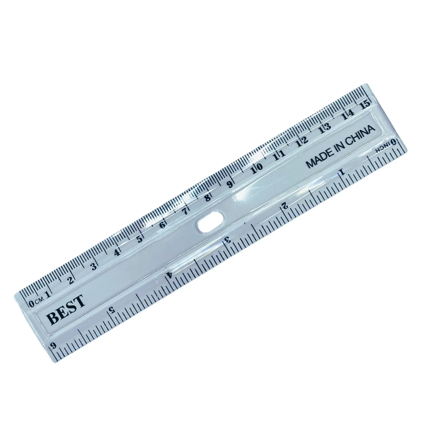 Rigla pvc transparenta 15 cm