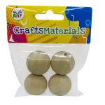 Set creativ Margele lemn natur 4 pcs x 3cm