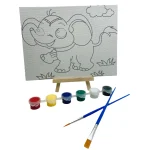 Set pictura (panza pe sasiu lemn 15x20cm+sevalet lemn+acuarele) 15*20cm