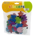 Set creativ Mixt de Flori colorate cu sclipici