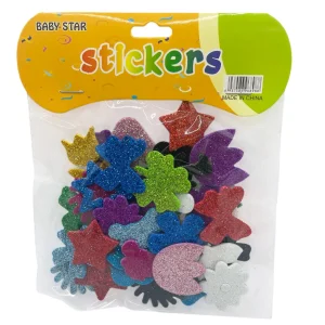 Set creativ Mixt de Flori colorate cu sclipici