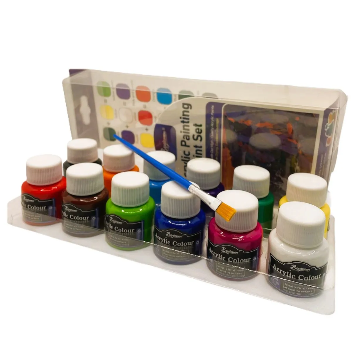 Acuarela borcan Acryl Boymax 12 cul.x 25ml - imagine 2