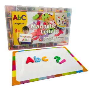 Alfabetar magnetic 208 piese in cutie din pvc