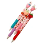 Pix retractabil cu radiera Yalong - Strawberry