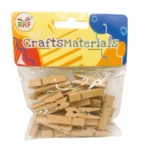 Set creativ Carlige din lemn Natur 3.5cm 24/set