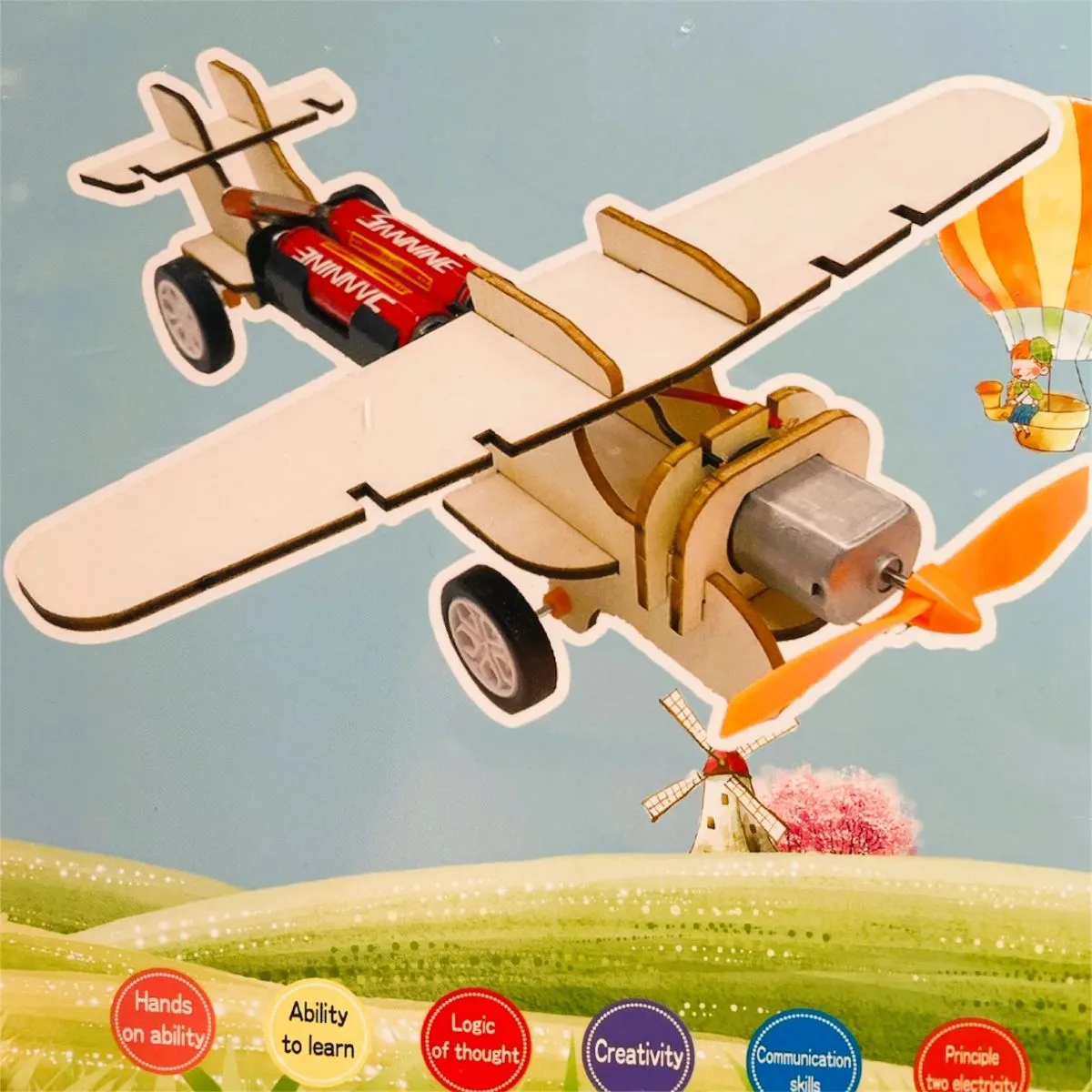 Set creativ macheta din lemn Avion - imagine 3