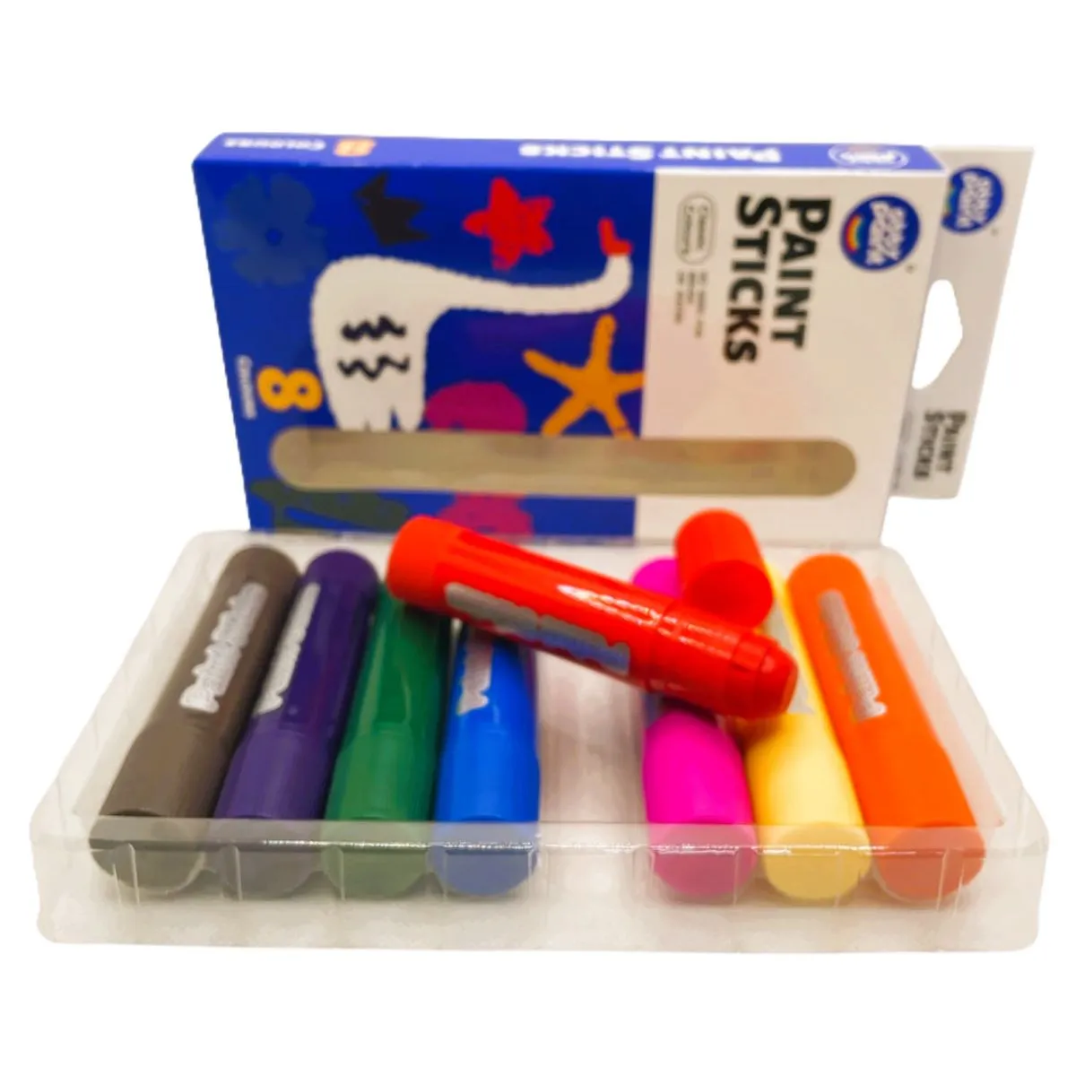 Tempera solida (stick) Boymax 8 cul - imagine 3